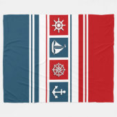 Nautical Design Fleecedecke (Vorderseite (Horizontal))