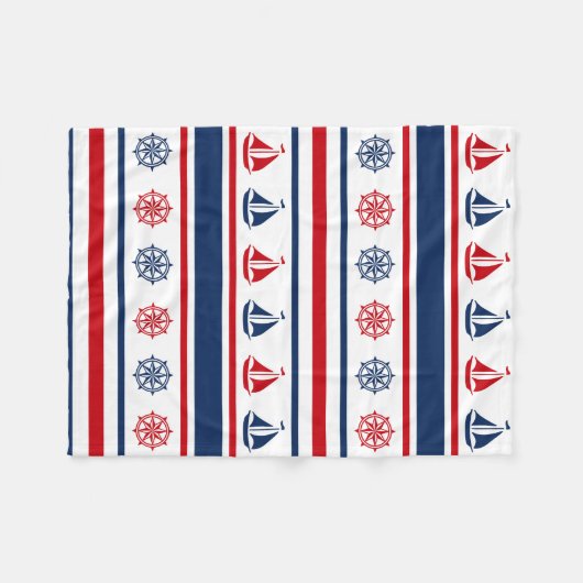 Nautical Design Fleecedecke (Vorderseite (Horizontal))