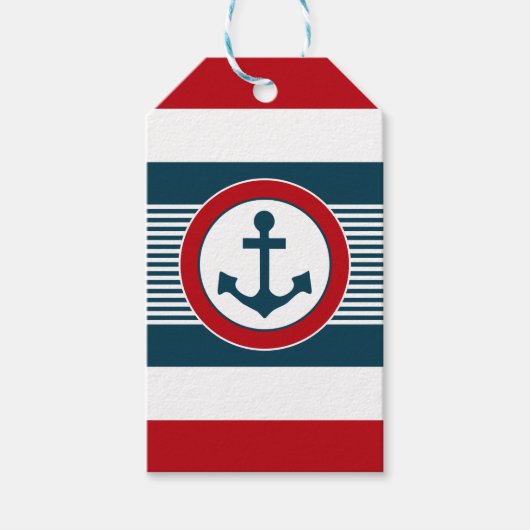 Nautical Design Geschenkanhänger (Vorderseite)