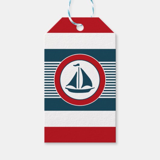 Nautical Design Geschenkanhänger (Vorderseite)