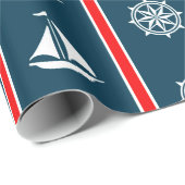Nautical Design Geschenkpapier (Rolleneckpunkt)