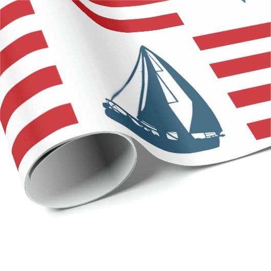 Nautical Design Geschenkpapier (Rolleneckpunkt)