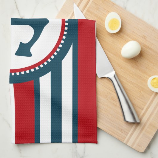 Nautical Design Geschirrtuch (Viertel Falte)