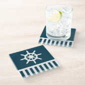Nautical Design Glasuntersetzer (Schrägansicht)