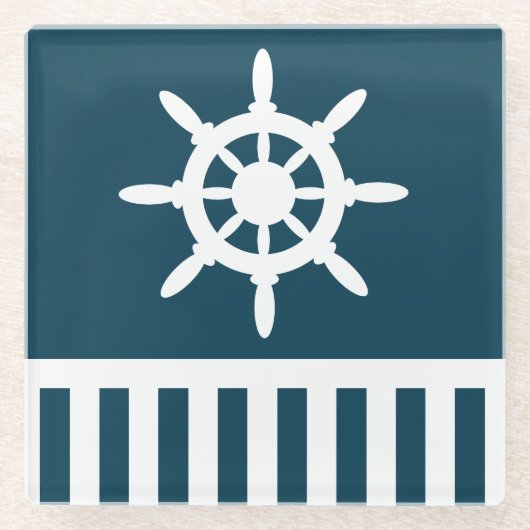 Nautical Design Glasuntersetzer (Vorderseite)