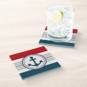 Nautical Design Glasuntersetzer (Schrägansicht)