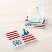 Nautical Design Glasuntersetzer (Schrägansicht)