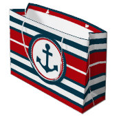 Nautical Design Große Geschenktüte (Rückseite Schrägansicht)