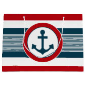 Nautical Design Große Geschenktüte (Vorderseite)
