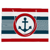 Nautical Design Große Geschenktüte (Rückseite)