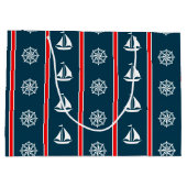 Nautical Design Große Geschenktüte (Rückseite)