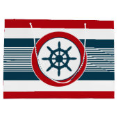 Nautical Design Große Geschenktüte (Rückseite)