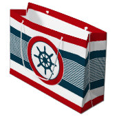 Nautical Design Große Geschenktüte (Vorderseite Schrägansicht)