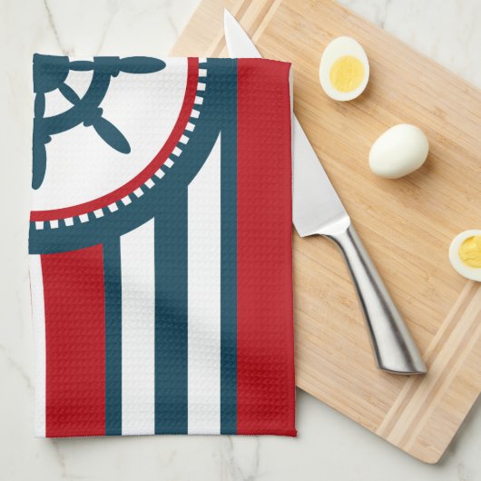 Nautical Design Handtuch (Viertel Falte)