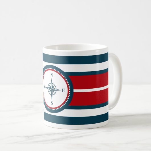 Nautical Design Kaffeetasse (VorderseiteRechts)