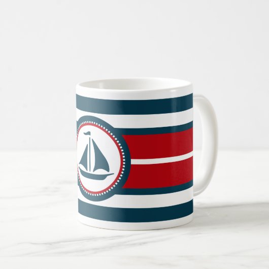 Nautical Design Kaffeetasse (VorderseiteRechts)