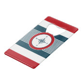 Nautical Design Kreditkartenflaschenöffner (Vorderseite Schrägansicht)