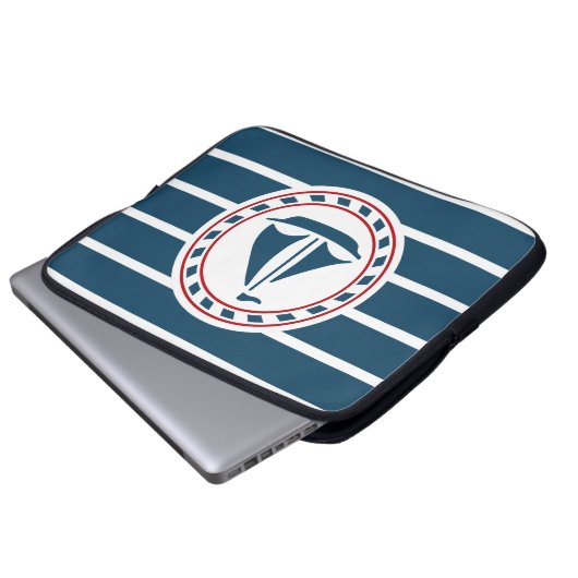 Nautical Design Laptopschutzhülle (Vorne Knopf)