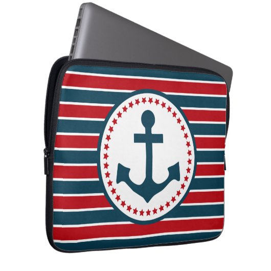 Nautical Design Laptopschutzhülle (Vorne Rechts)