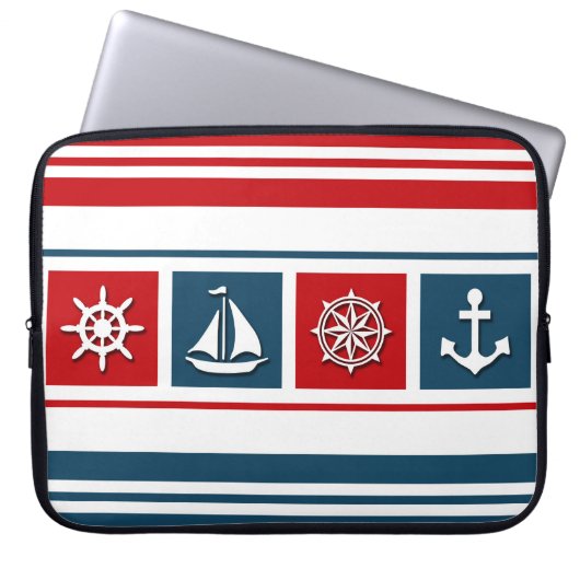 Nautical Design Laptopschutzhülle (Vorderseite)