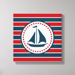 Nautical Design Leinwanddruck