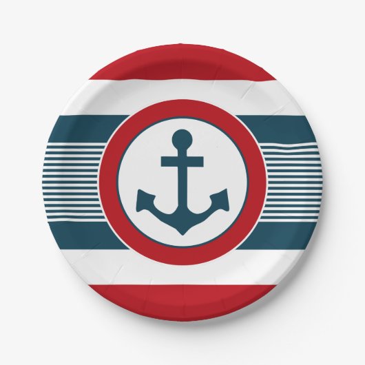 Nautical Design Pappteller (Vorderseite)