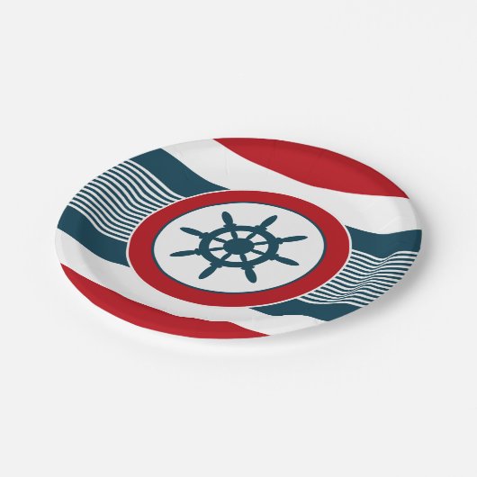 Nautical Design Pappteller (Schrägansicht)