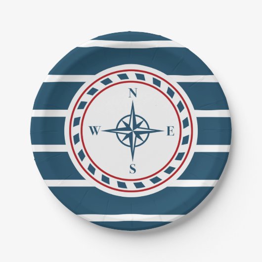 Nautical Design Pappteller (Vorderseite)