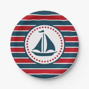 Nautical Design Pappteller