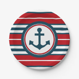 Nautical Design Pappteller