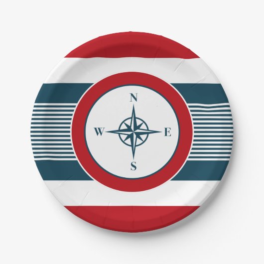 Nautical Design Pappteller (Vorderseite)
