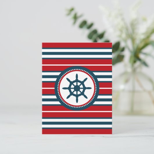 Nautical Design Postkarte (Stehend Vorderseite)