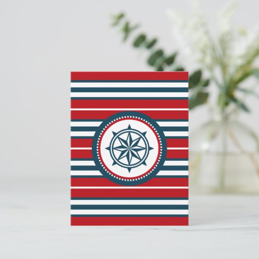 Nautical Design Postkarte (Stehend Vorderseite)