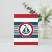Nautical Design Postkarte (Stehend Vorderseite)
