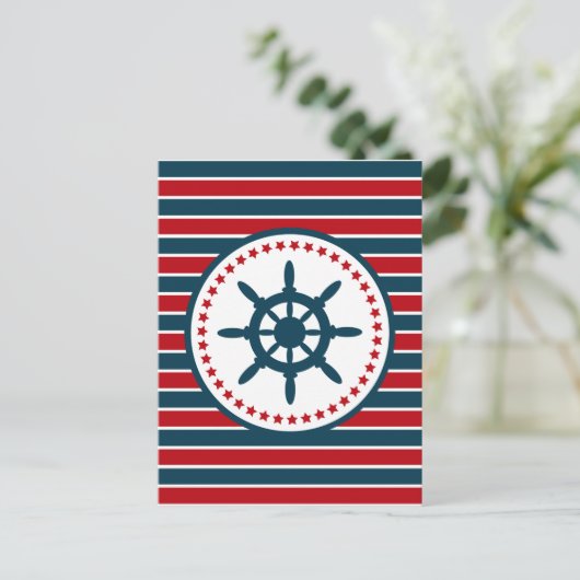 Nautical Design Postkarte (Stehend Vorderseite)
