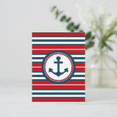 Nautical Design Postkarte (Stehend Vorderseite)