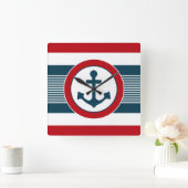 Nautical Design Quadratische Wanduhr (Zuhause)