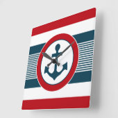 Nautical Design Quadratische Wanduhr (Winkel)