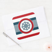 Nautical Design Quadratischer Aufkleber (Umschlag)