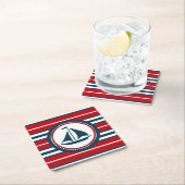 Nautical Design Rechteckiger Pappuntersetzer (Vor Ort)