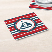 Nautical Design Rechteckiger Pappuntersetzer (angewinkelt)