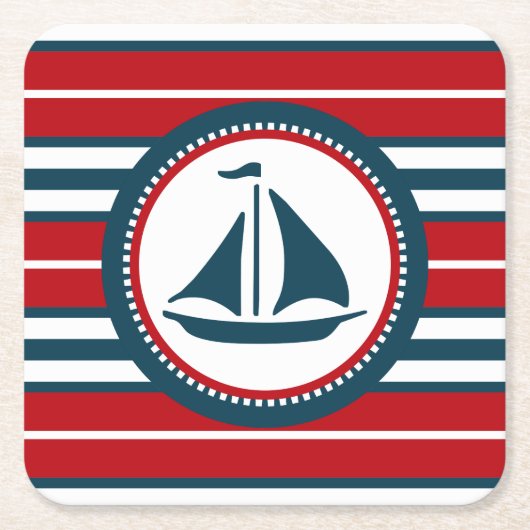 Nautical Design Rechteckiger Pappuntersetzer (Vorderseite)