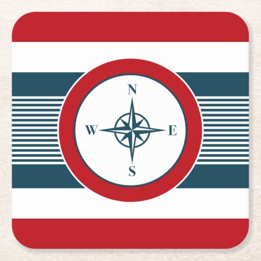 Nautical Design Rechteckiger Pappuntersetzer (Vorderseite)
