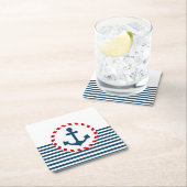 Nautical Design Rechteckiger Pappuntersetzer (Vor Ort)