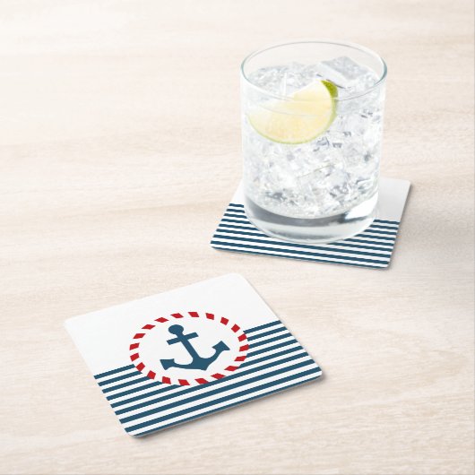 Nautical Design Rechteckiger Pappuntersetzer (Vor Ort)