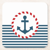 Nautical Design Rechteckiger Pappuntersetzer (Vorderseite)