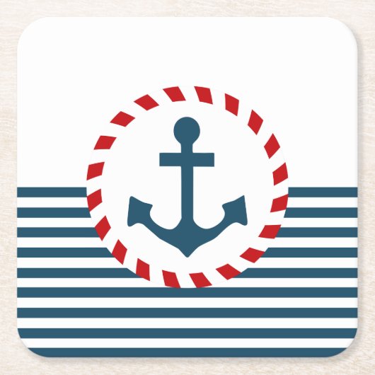 Nautical Design Rechteckiger Pappuntersetzer (Vorderseite)