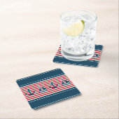 Nautical Design Rechteckiger Pappuntersetzer (Vor Ort)