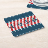 Nautical Design Rechteckiger Pappuntersetzer (angewinkelt)