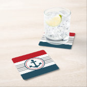 Nautical Design Rechteckiger Pappuntersetzer (Vor Ort)